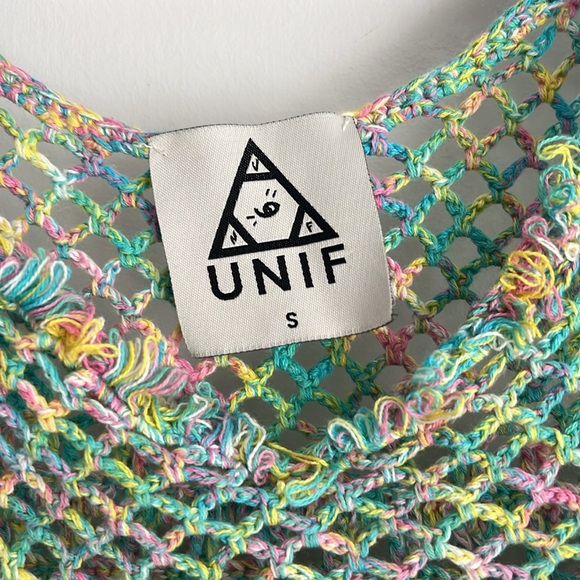 NWOT UNIF Boho Tie Dye Knit Crochet Tank Top S - Picture 4 of 5